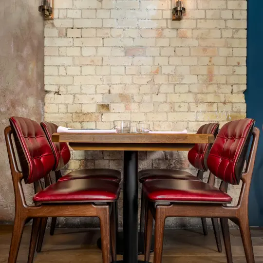 Burger And Lobster Bond street inside showing tables and chairs